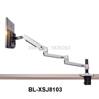 XSJ8013C aluminium pełnoekranowy bezpłatny podnoszenie bardzo długi ramię 10-32 calowy uchwyt monitora LED LCD wydłużyć ramię Monitor uchwyt mocujący 1